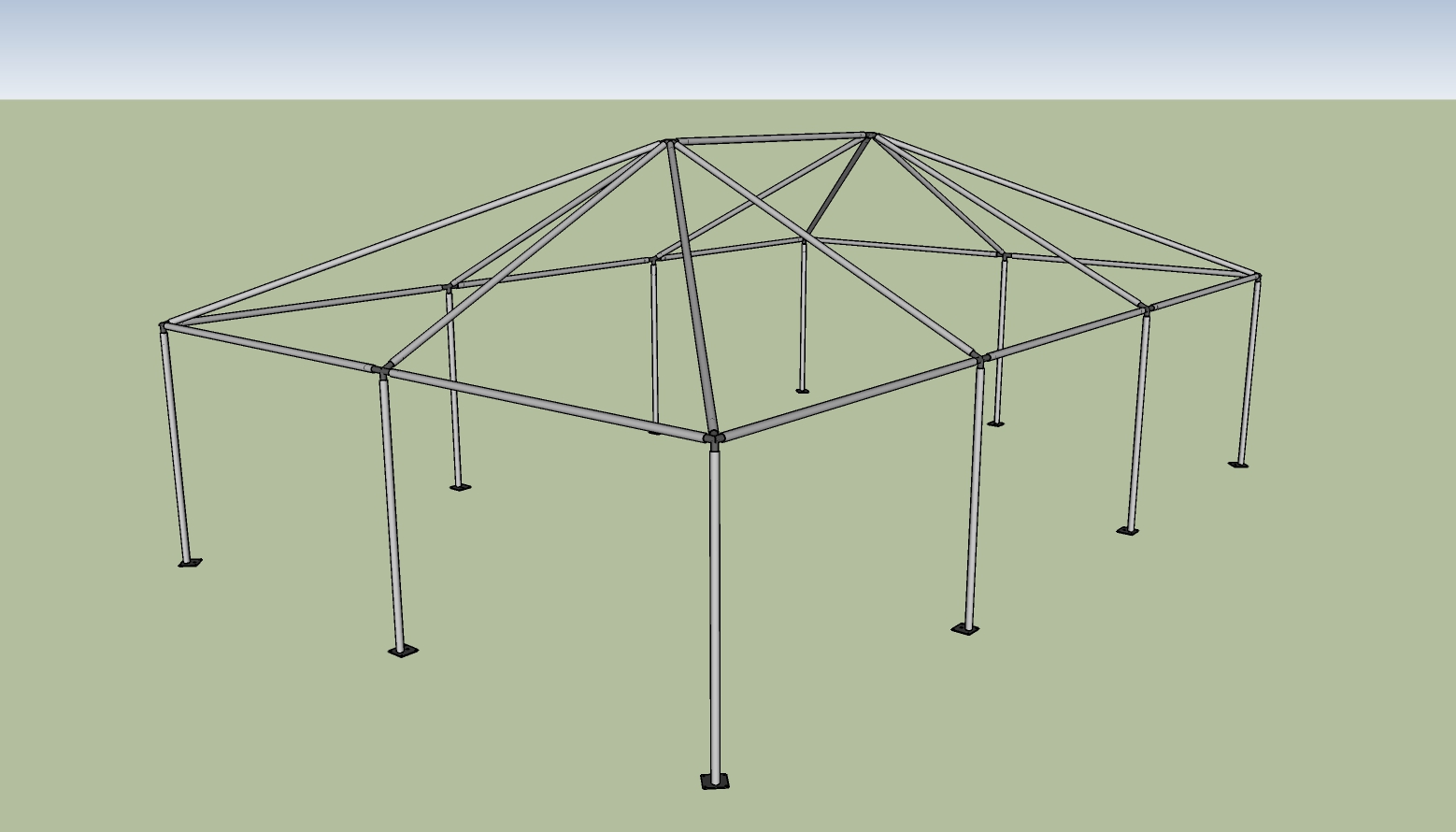 20x30 frame tent End View